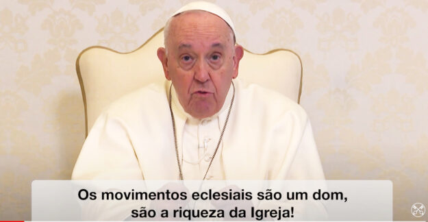 Foto do vídeo do papa