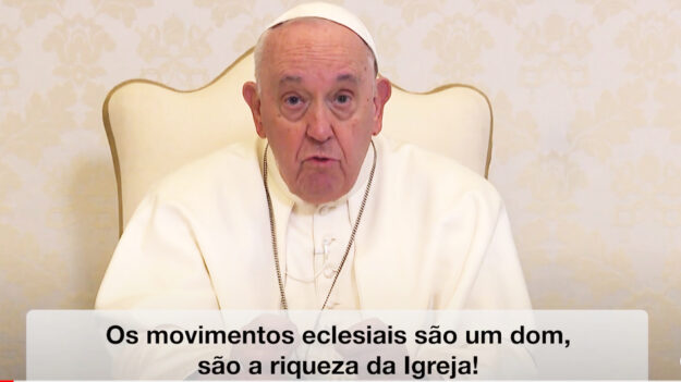 Foto do vídeo do papa